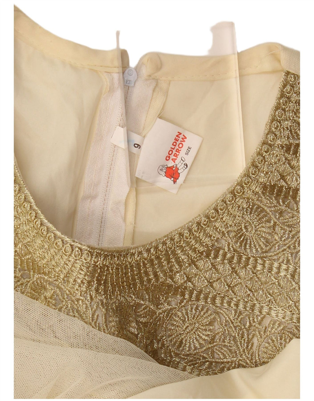 VINTAGE Rochie A-Line cu mânecă lungă pentru femei US 6 Medium Bej Floral