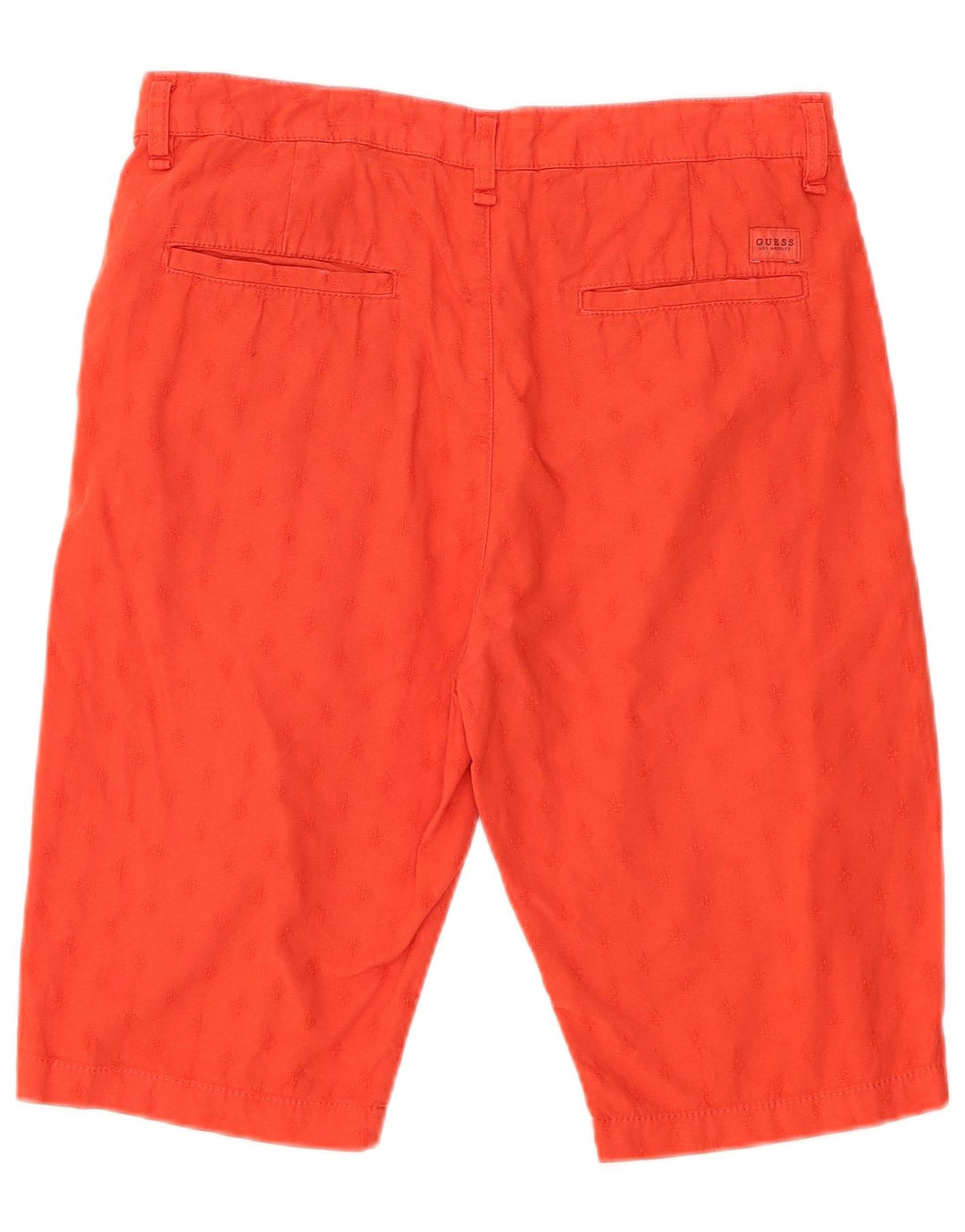 GUESS Mens Pegged Chino Shorts W30 Medium Orange Floral Polyamide