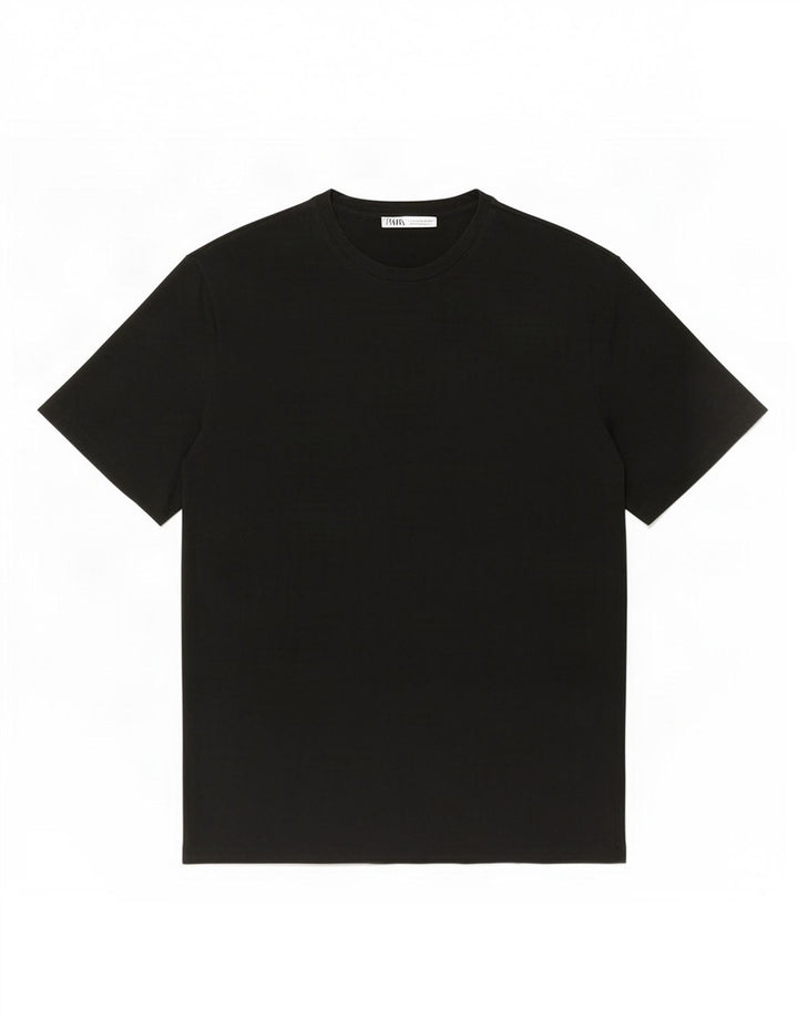 Tricou pentru bărbați Zara Top mare, negru, bumbac
