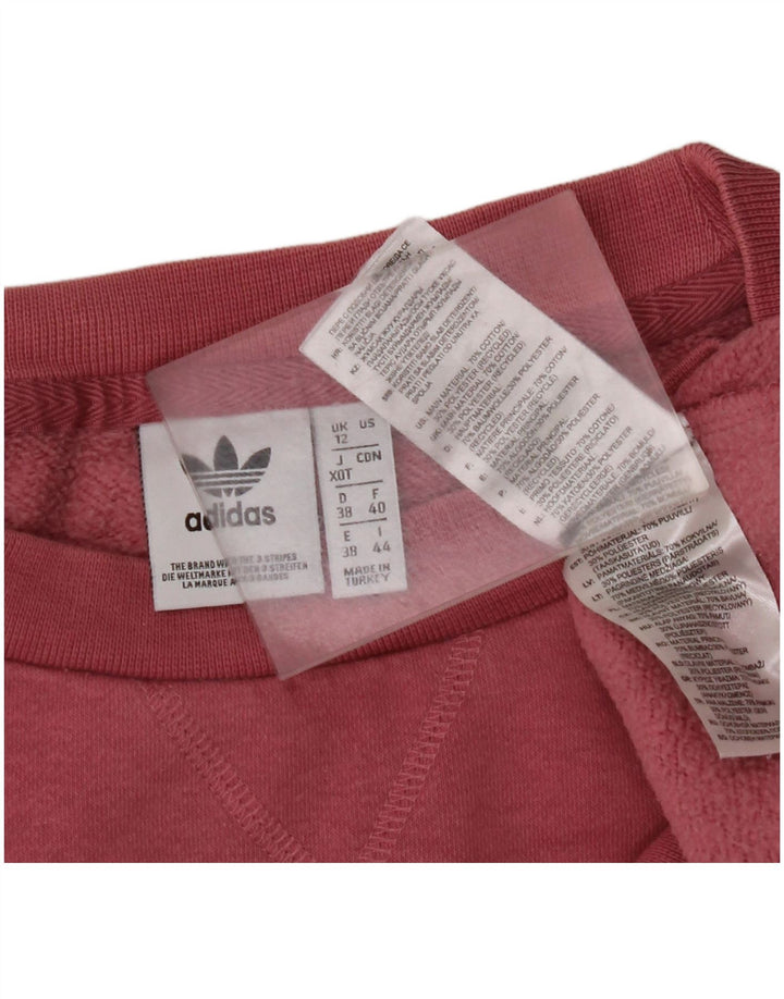 Pulover supradimensionat pentru femei ADIDAS UK 12 bumbac roz mediu