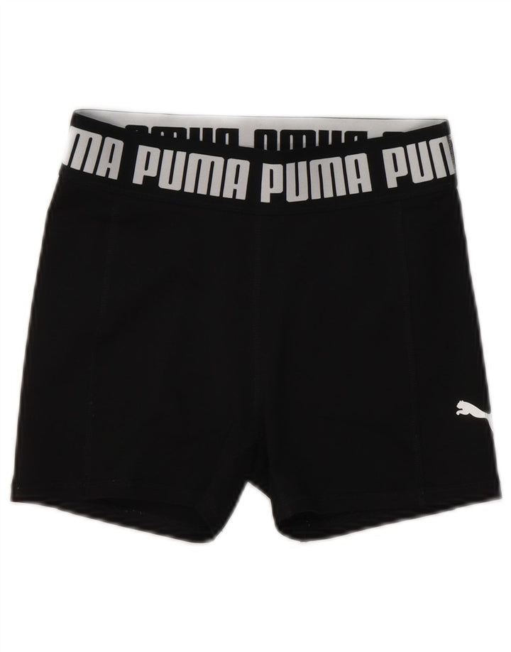 PUMA Womens Graphic Sport Shorts UK 4 XS  Black Polyester