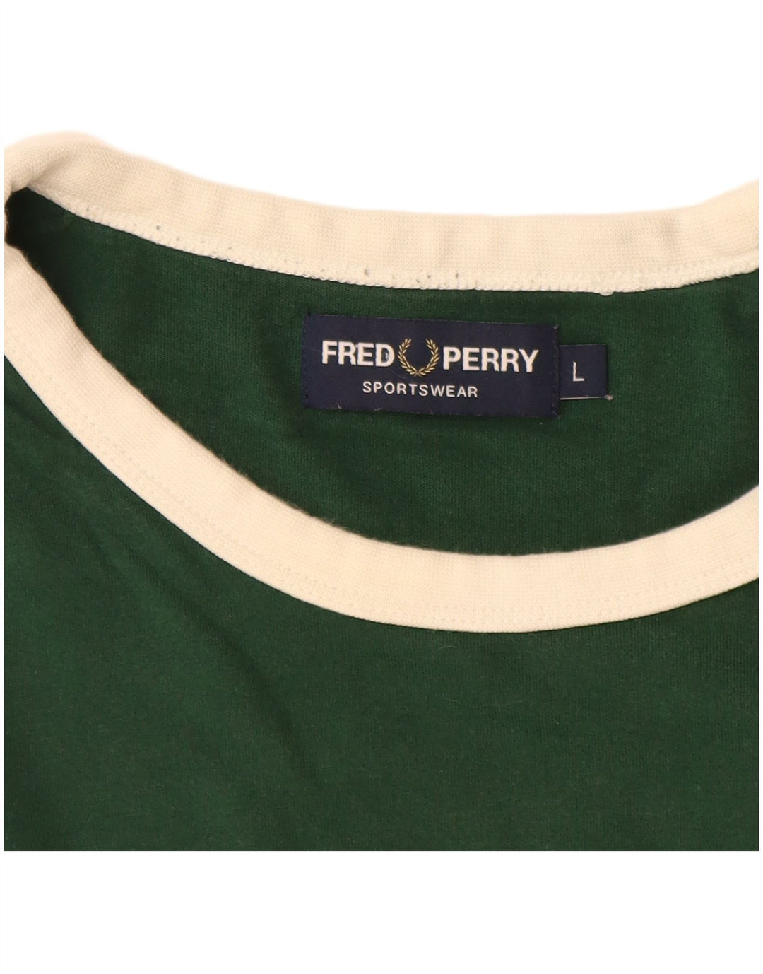 Tricou grafic pentru bărbați FRED PERRY Top mare din bumbac color bloc verde