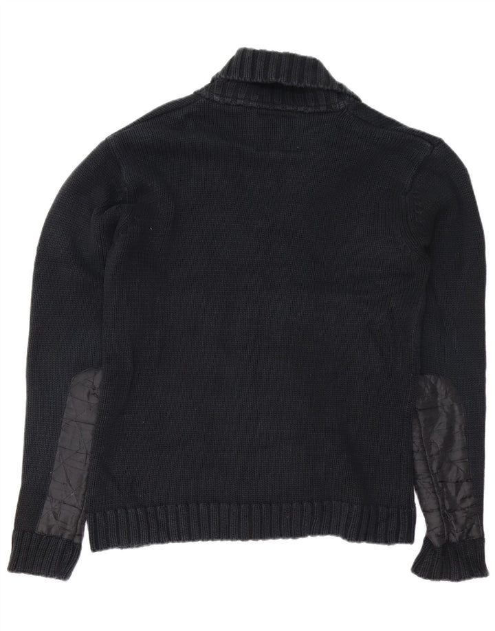 Pulover cardigan pentru bărbați JACK & JONES, bumbac negru mare
