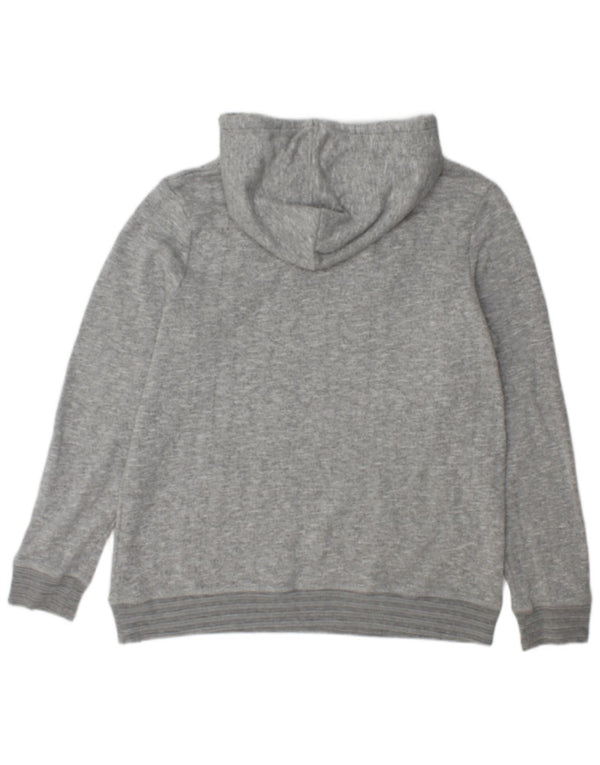 Animal Womens Graphic Hoodie Jumper UK 16 Large Grey Flecked Cotton
