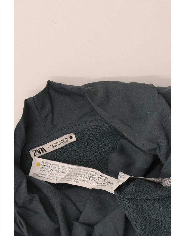 Pulover supradimensionat pentru femei Zara UK 10 Bumbac gri mic
