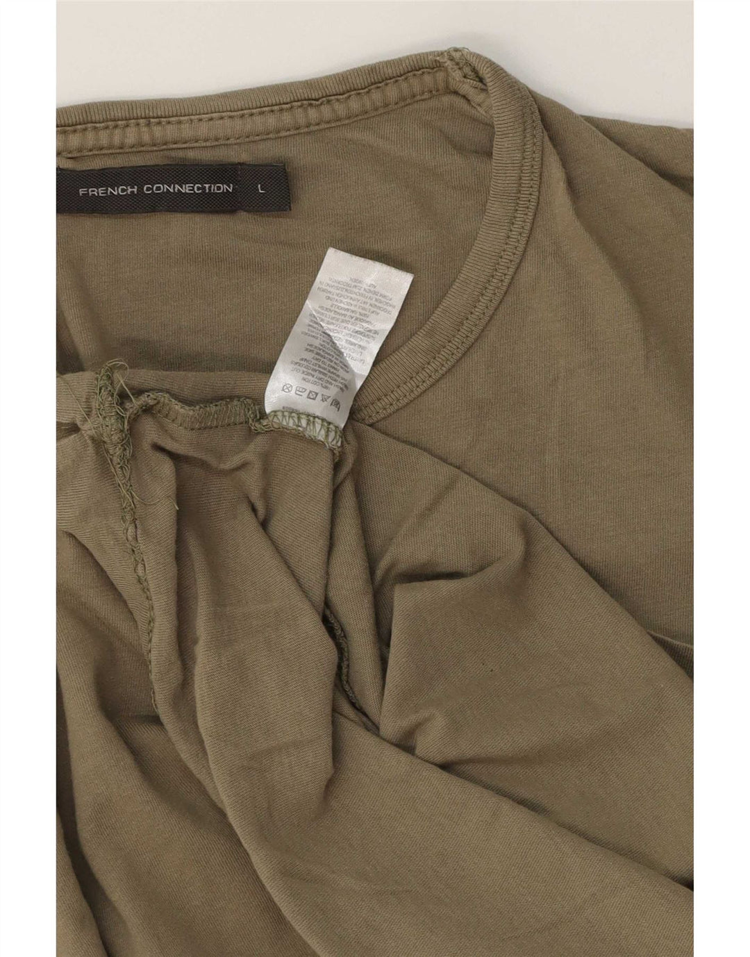 Tricou pentru bărbați French Connection Top mare din bumbac kaki
