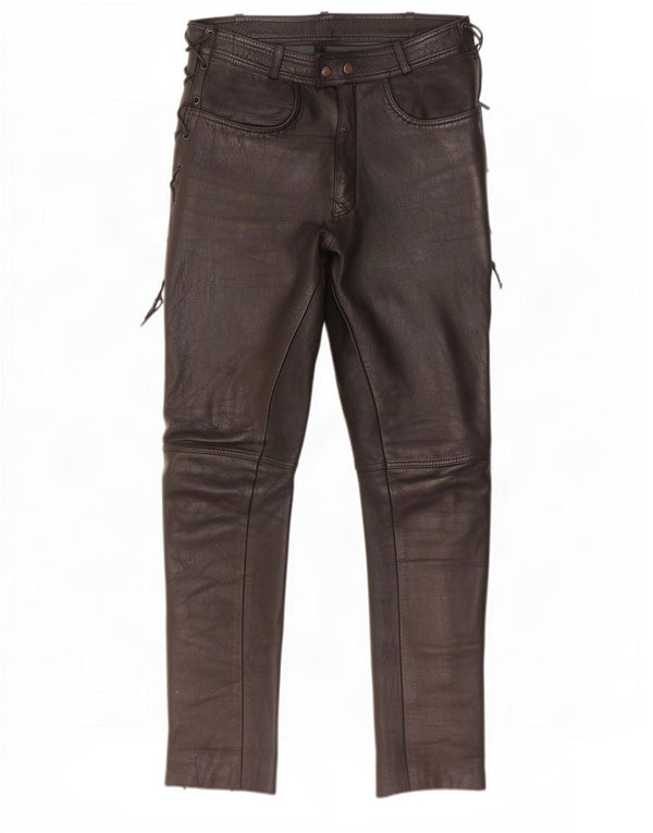 Pantaloni slim din piele pentru bărbați Modeka XL W34 L33 negru