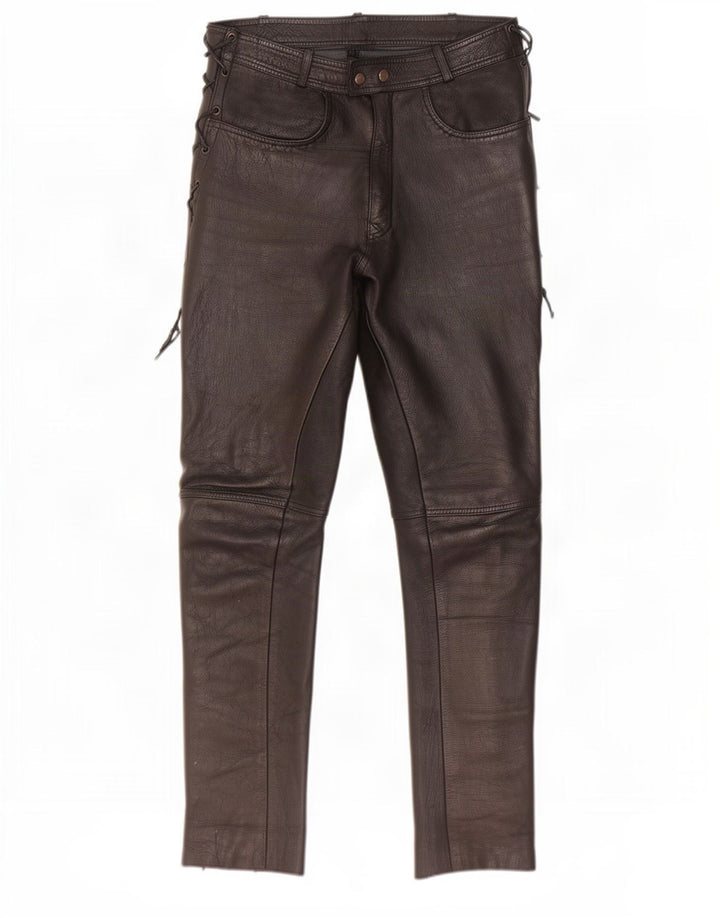Pantaloni slim din piele pentru bărbați Modeka XL W34 L33 negru