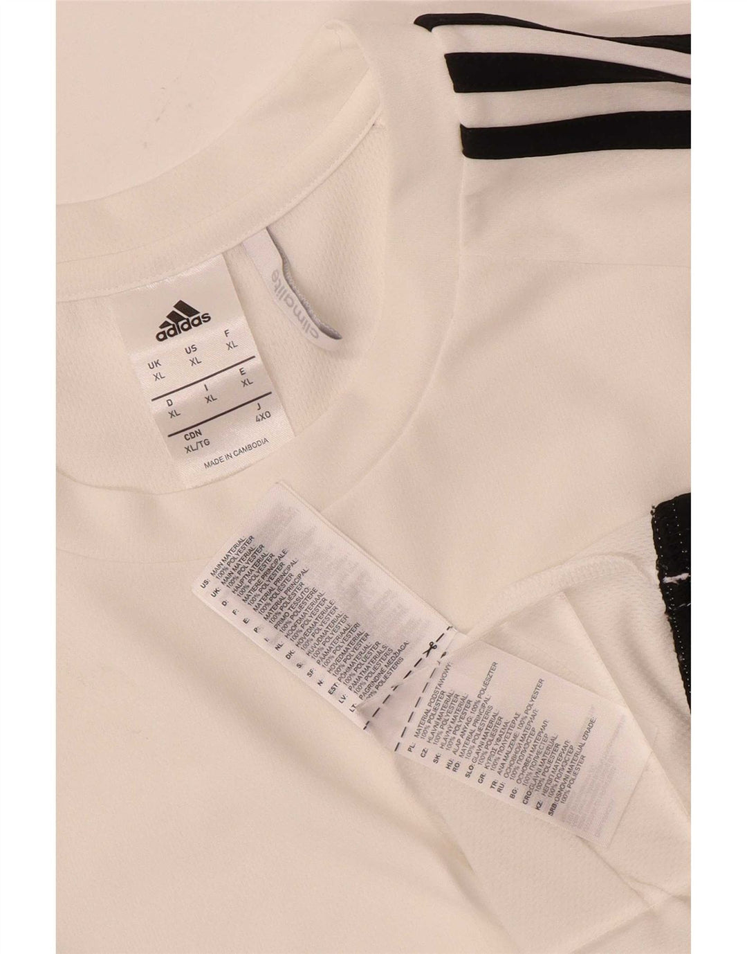 Tricou Adidas Climalite pentru bărbați Top XL, alb, poliester color bloc