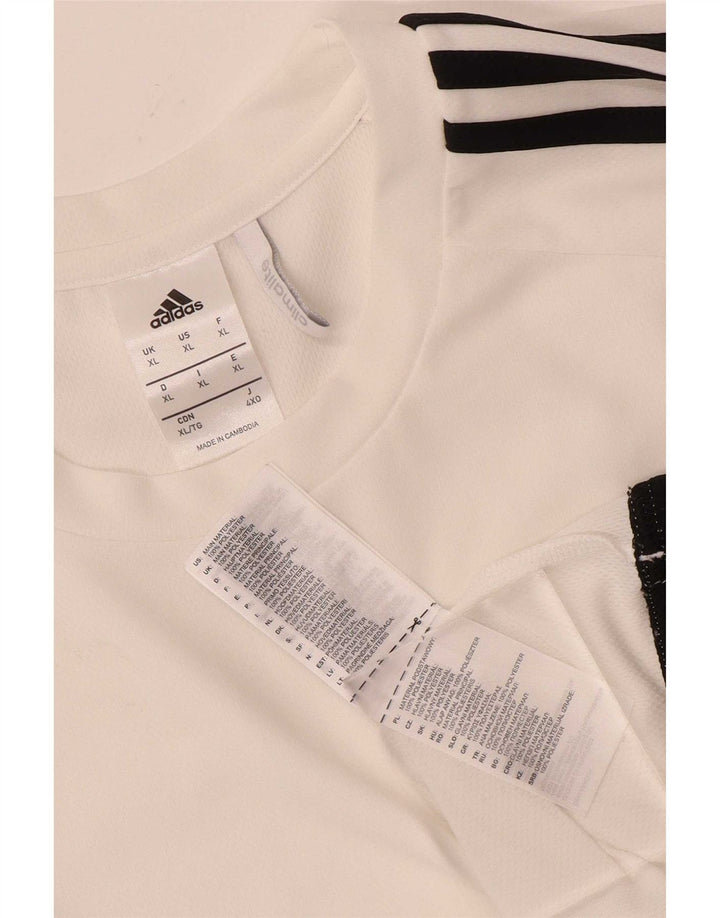 Tricou Adidas Climalite pentru bărbați Top XL, alb, poliester color bloc