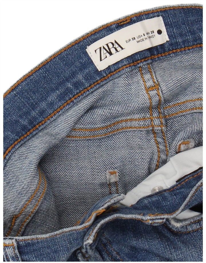 Blugi Drepți Femei ZARA EU 38 Mici L28 L27 Albastru