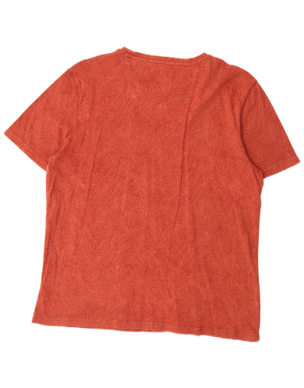 Fat Face Bărbați Tricou Top XL Roșu Bumbac Floral