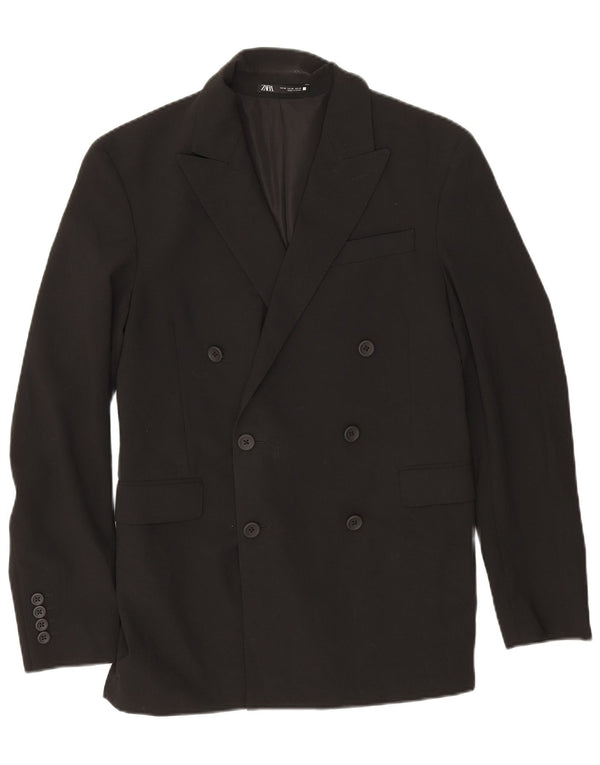 Jachetă Blazer pentru bărbați Zara EU 46 Poliester negru mic