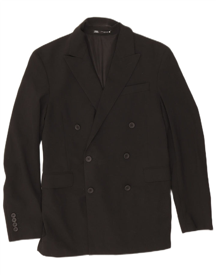 Jachetă Blazer pentru bărbați Zara EU 46 Poliester negru mic