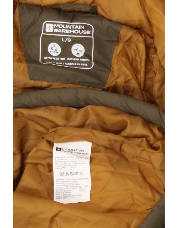 Jachetă căptușită cu glugă pentru bărbați Mountain Warehouse UK 40 Poliamidă kaki mare