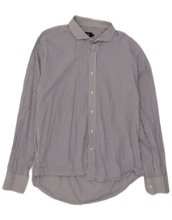 Cămașă pentru bărbați Dack's Slim Fit, mare, albastru, bumbac cu dungi