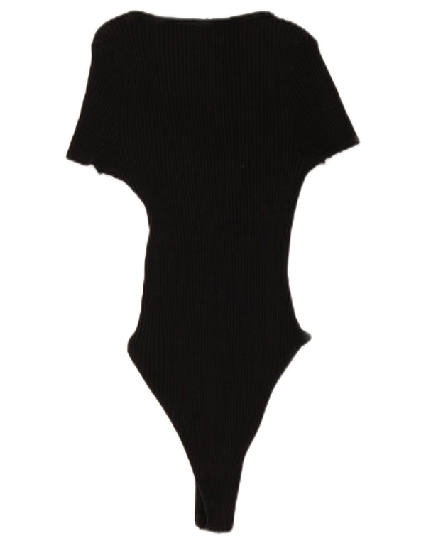 Body cu mânecă scurtă pentru femei Zara UK 16 mare, negru, bumbac