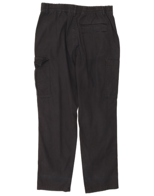 Pantaloni cargo drepti pentru bărbați Zara EU 42 Large W32 L29 Negru
