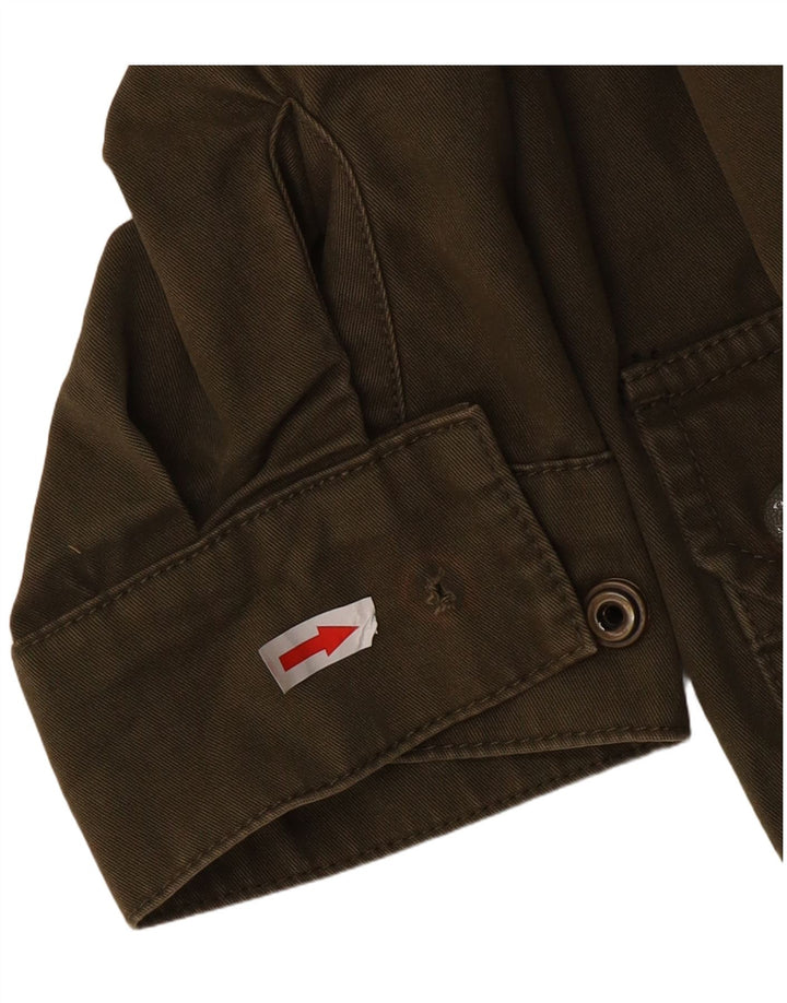 TOPSHOP Jachetă militară supradimensionată pentru femei UK 10 mic bumbac kaki