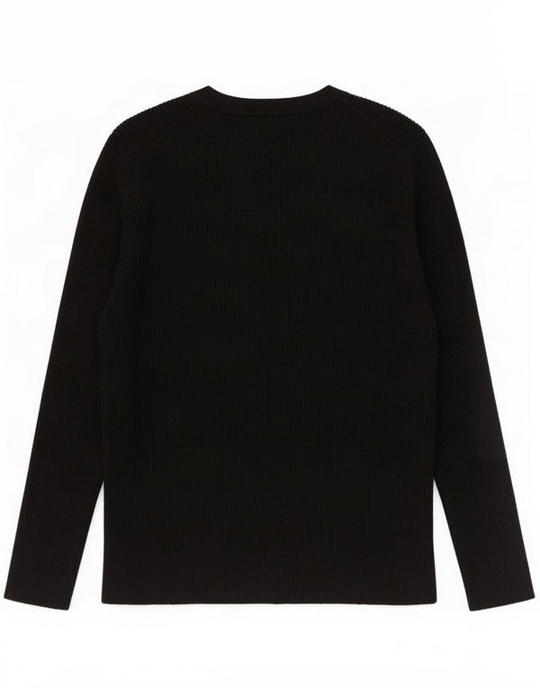 Pulover pentru damă Zara Crop Crew Gate UK 8 Small Negru Viscoză