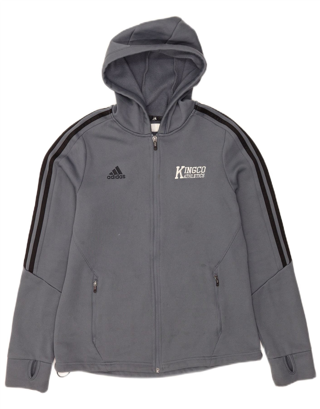 Pulover Adidas Climawarm Zip pentru bărbați, poliester albastru mediu