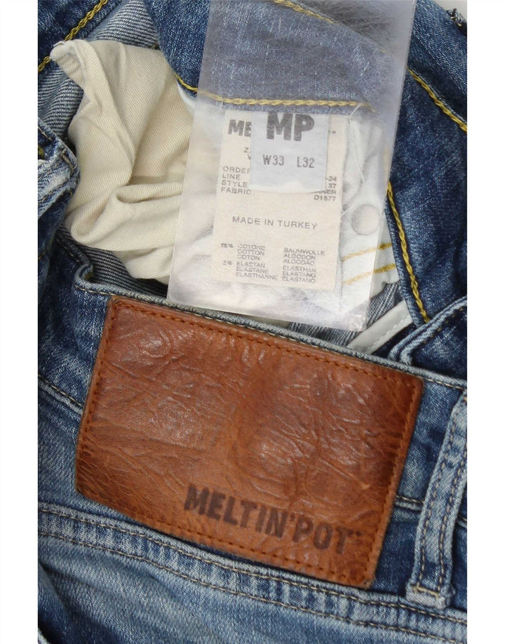 Blugi subțiri pentru bărbați Meltin' Pot L33 L32 Bumbac albastru