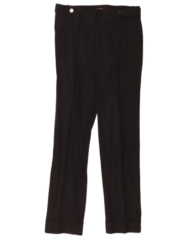 Reiss Pantaloni de costum subțiri pentru femei UK 10 Small W30 L32 Viscoză neagră
