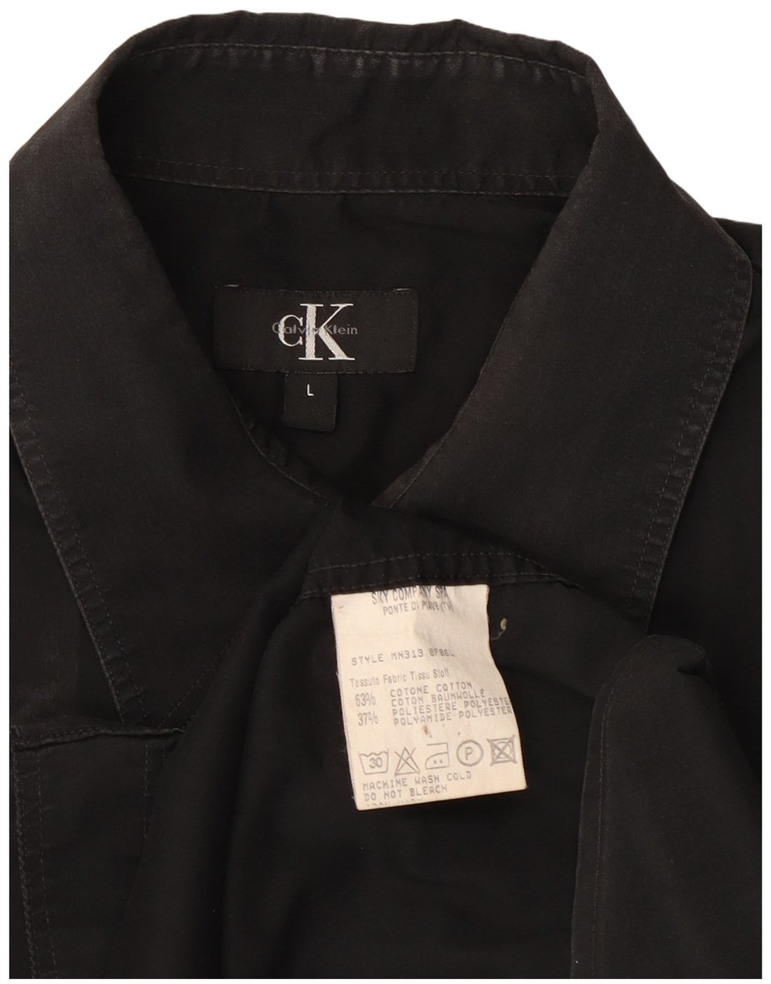 Cămașă pentru bărbați CALVIN KLEIN, mare, neagră, bumbac
