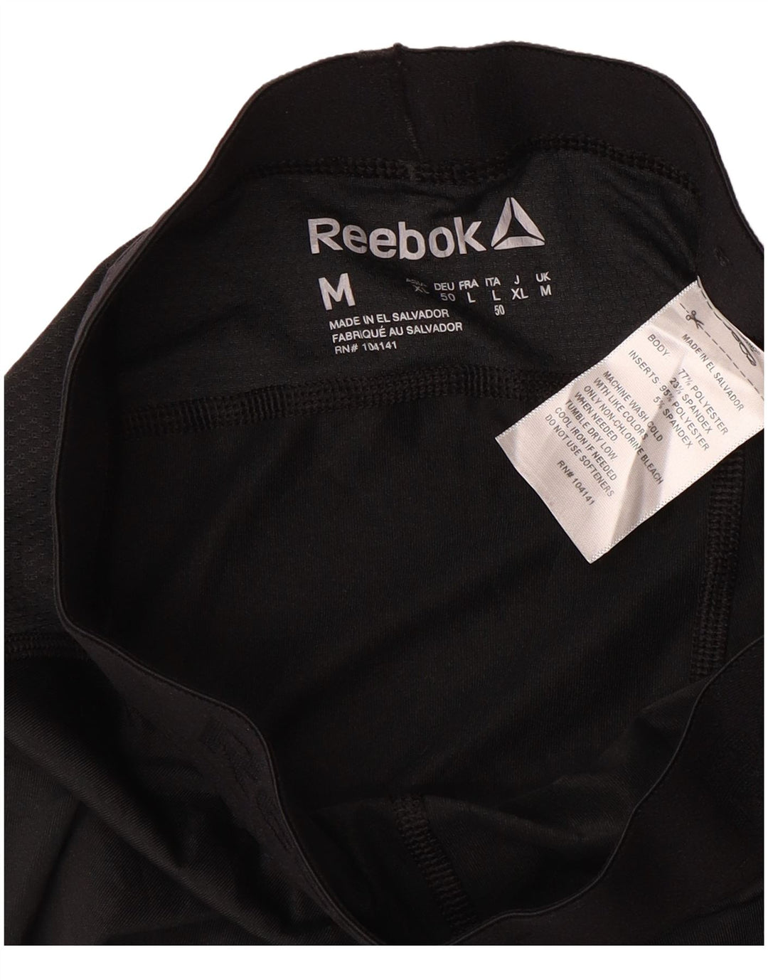 Legging Capri grafic REEBOK pentru bărbați, poliester mediu negru