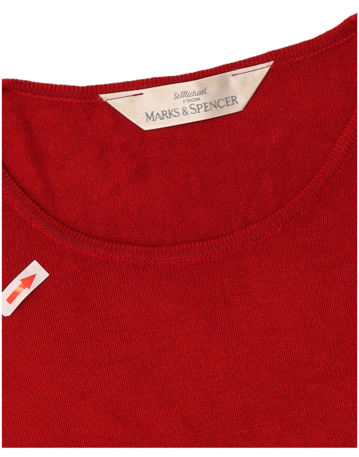 Tricou pentru femei Marks & Spencer Top UK 14 Large Red Viscose