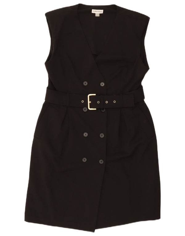 Rochie teacă fără mâneci pentru femei Calvin Klein US 14 Poliester negru mare