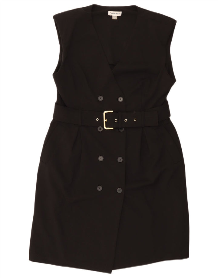 Rochie teacă fără mâneci pentru femei Calvin Klein US 14 Poliester negru mare