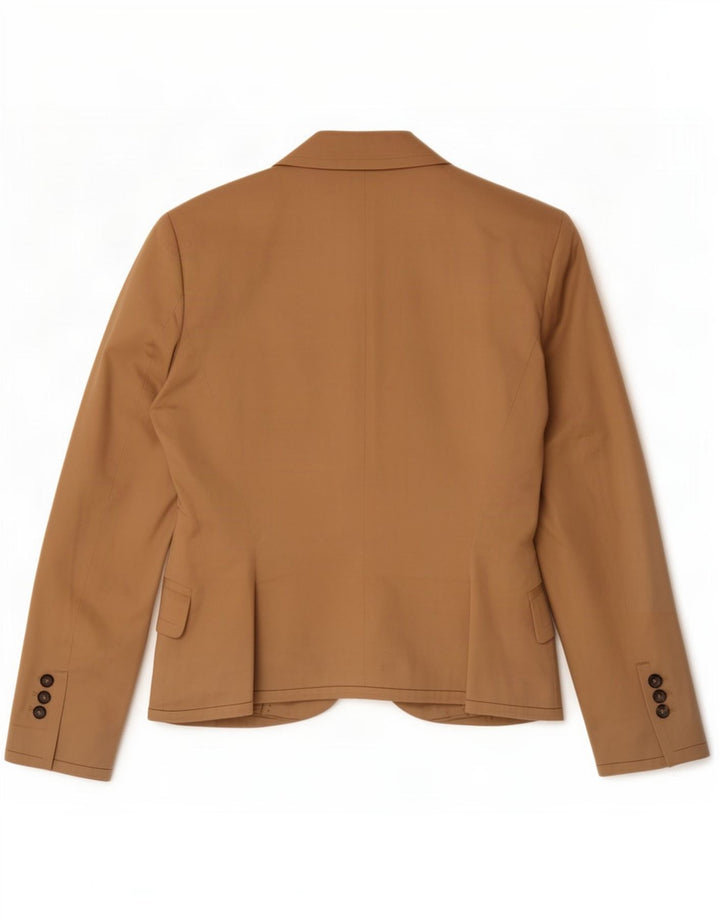 Blazer pentru femei Zara cu 2 nasturi, UK 14, mare, bej, bumbac