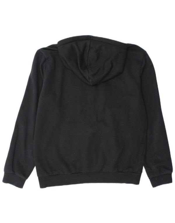 Pulover PUMA pentru bărbați cu glugă grafică, bumbac mediu negru