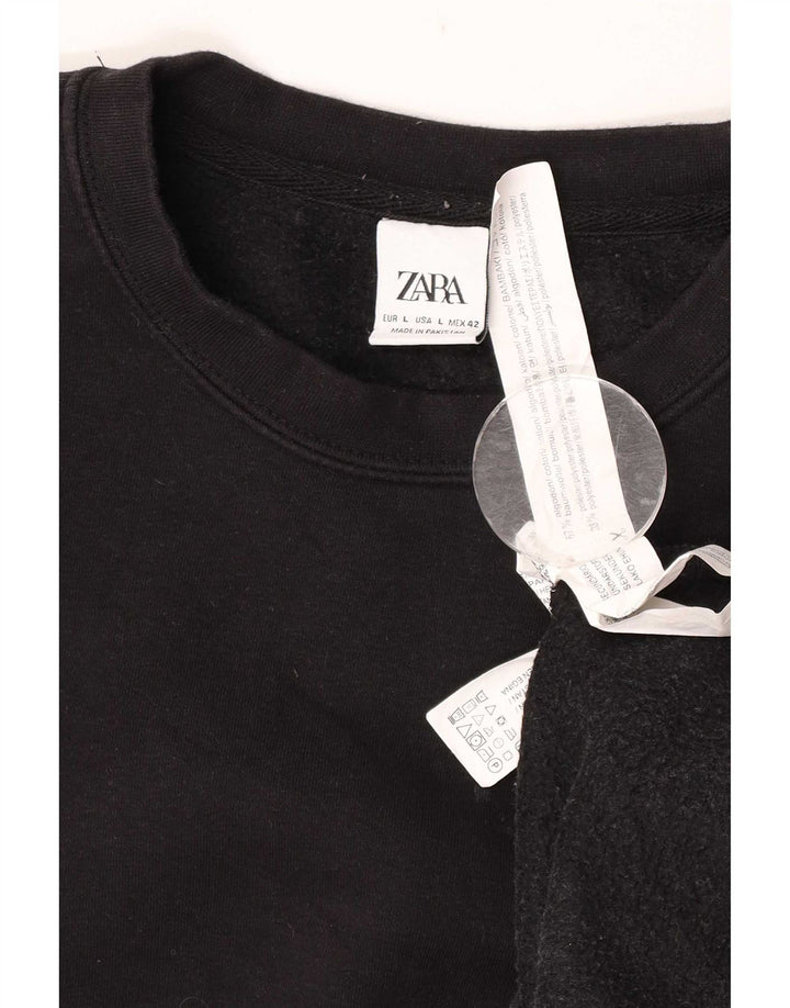 Pulover pentru bărbați Zara, mare, negru, bumbac