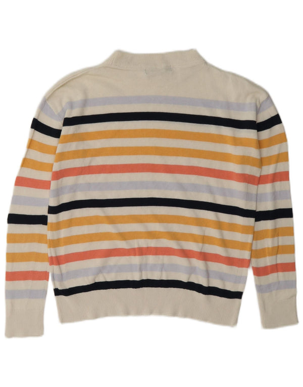 Pulover pentru femei Marks & Spencer cu decolteu triplu UK 6 XS cu dungi alb
