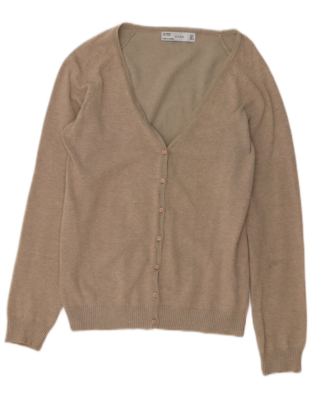 Pulover cardigan pentru femei Zara UK 14 mare nailon gri