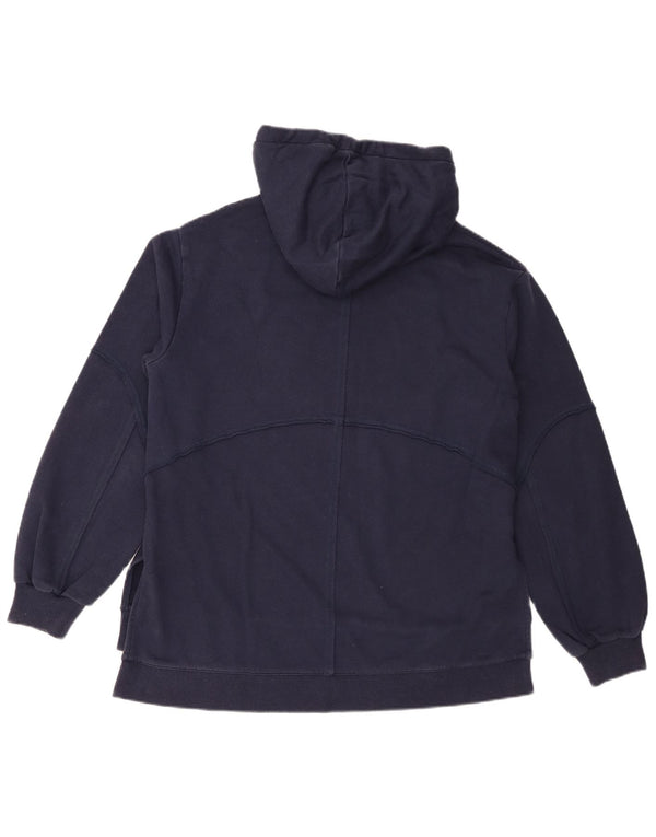 Sweaty Betty Pulover supradimensionat pentru femei din bumbac, albastru bleumarin, UK 10