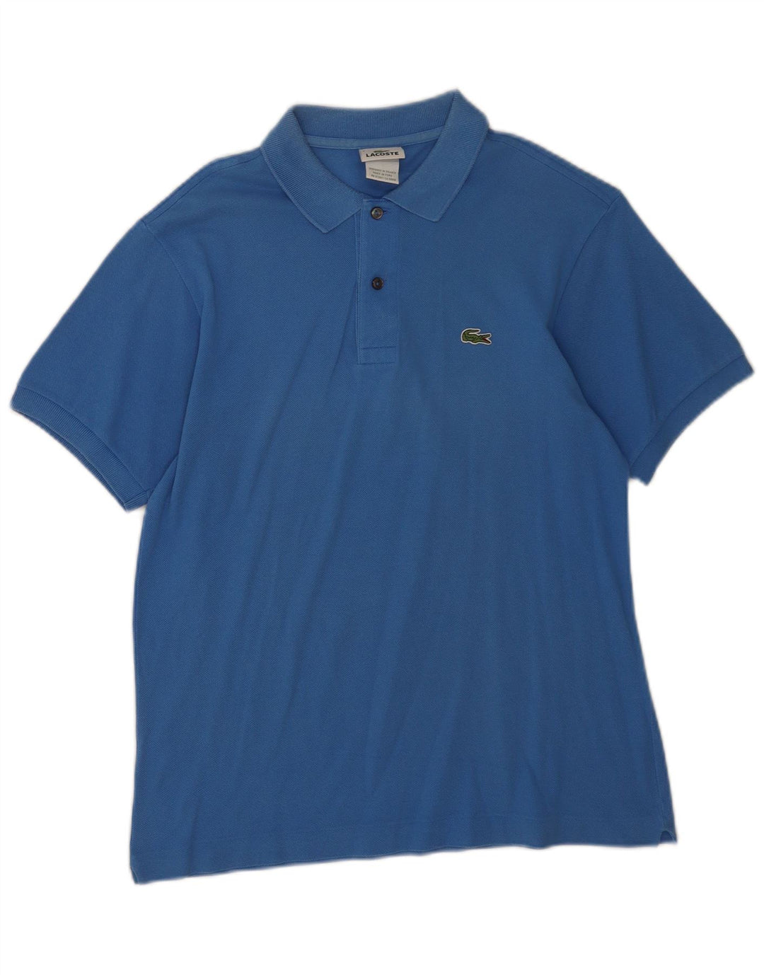 Tricou polo Lacoste pentru bărbați, mărimea 4, bumbac albastru mediu