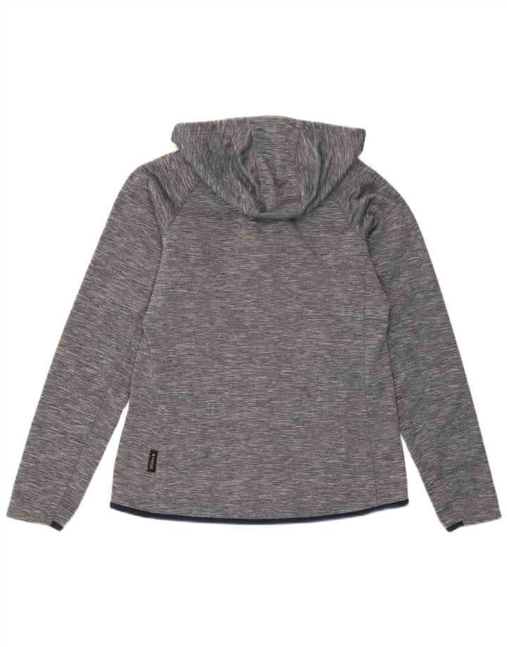 Jack Wolfskin Pulover cu capotă cu fermoar pentru femei UK 12 Poliester cu pături gri mediu