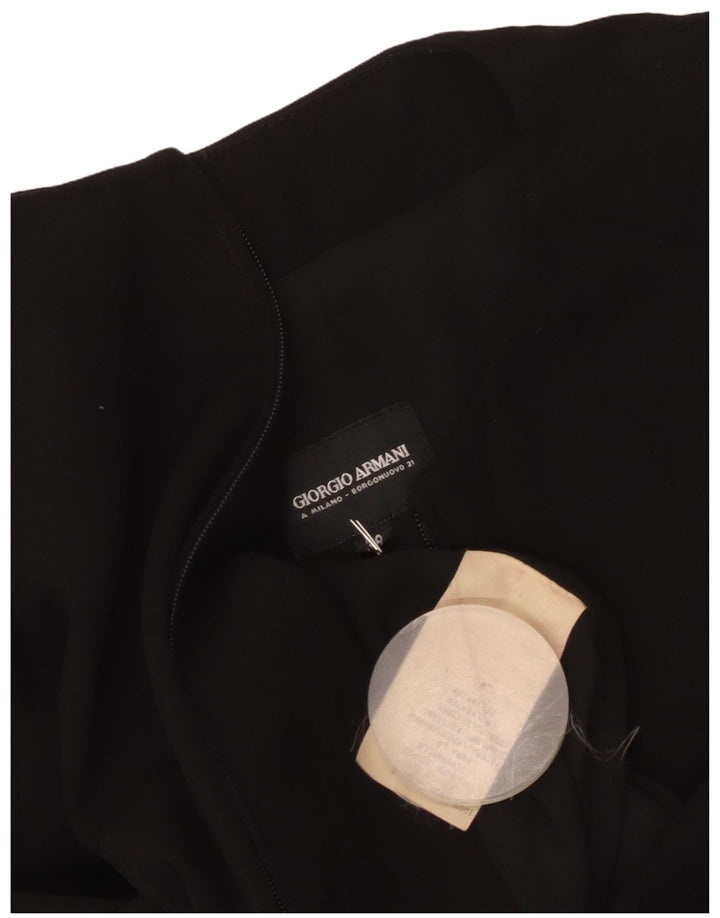 Jachetă pentru femei Giorgio Armani cu fermoar complet IT 38 XS Lână virgină neagră