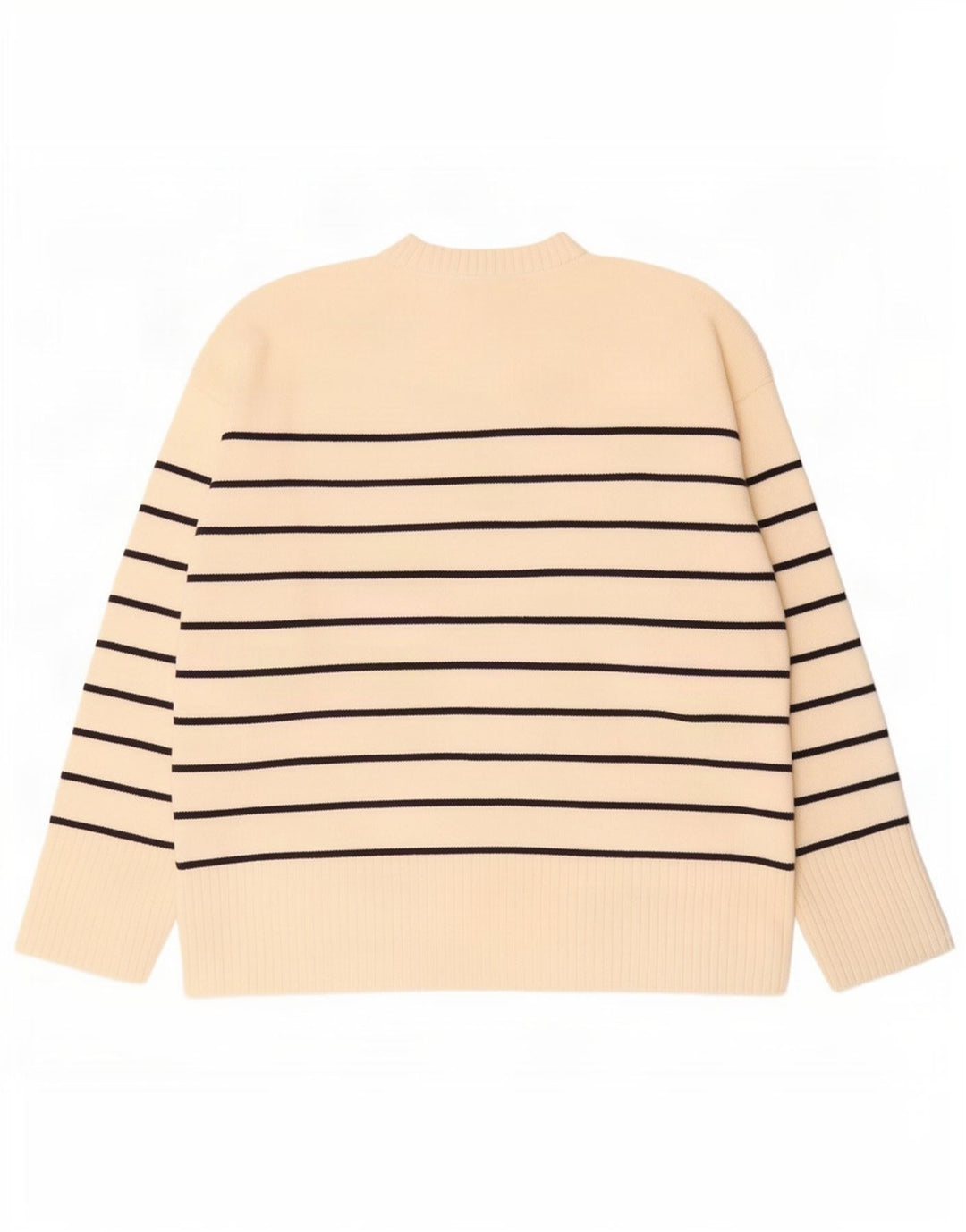 Pulover pentru damă Zara, cu gât turnut, cu dungi alb, mediu, 14 UK