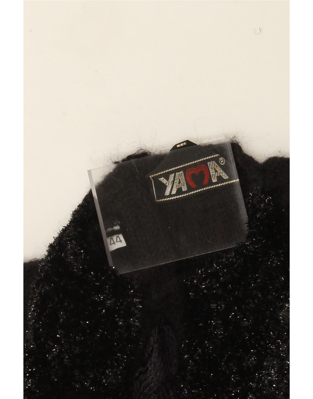 Pulover vintage pentru femei cu decolteu rotund IT 44 mediu negru