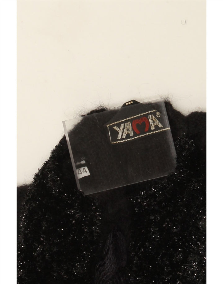 Pulover vintage pentru femei cu decolteu rotund IT 44 mediu negru