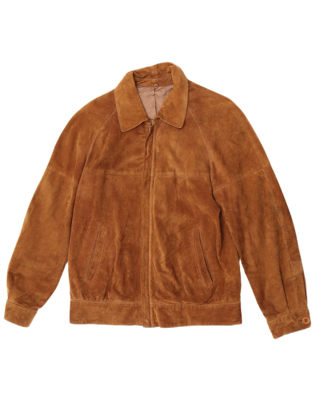 Jachetă vintage pentru bărbați din piele intoarsa UK 36 Small Beige