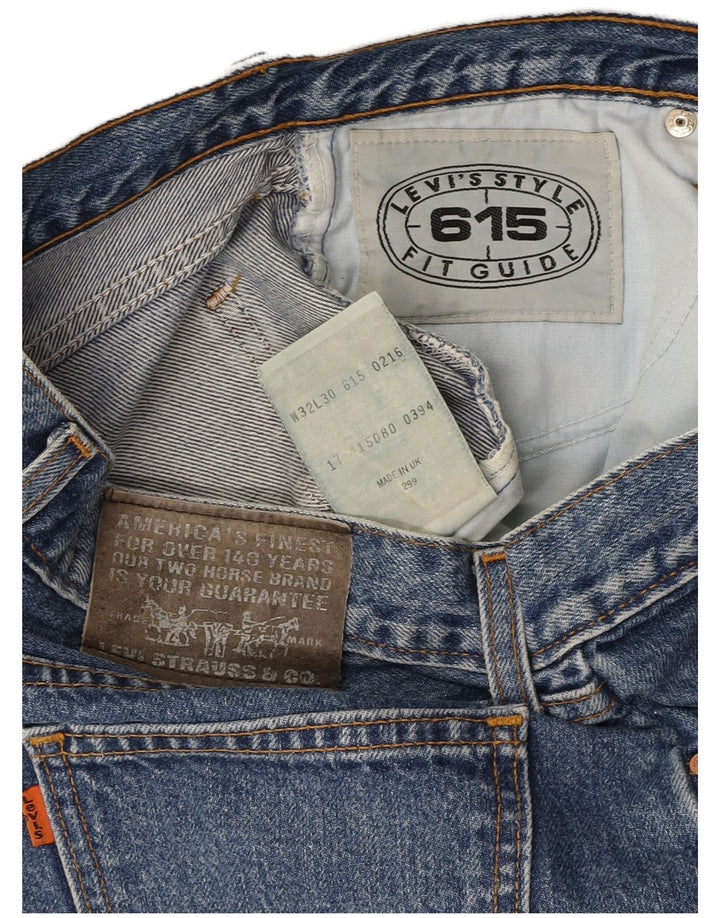 Blugi drepti pentru bărbați LEVI'S 615 W32 L30 Bumbac albastru