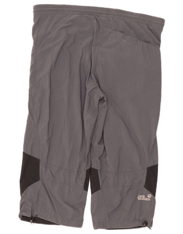 Jack Wolfskin Pantaloni de trening Capri pentru femei UK 14 Medium Gri Colorblock