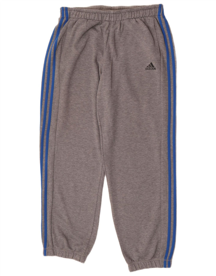 Pantaloni de trening Adidas Climalite pentru bărbați Joggeri mari, gri, poliester