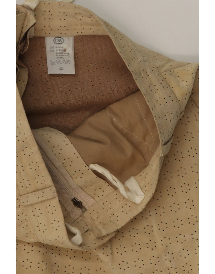 Pantaloni chino drepti pentru femei C & A EU 40 Medium W26 L30 Bej Rayon