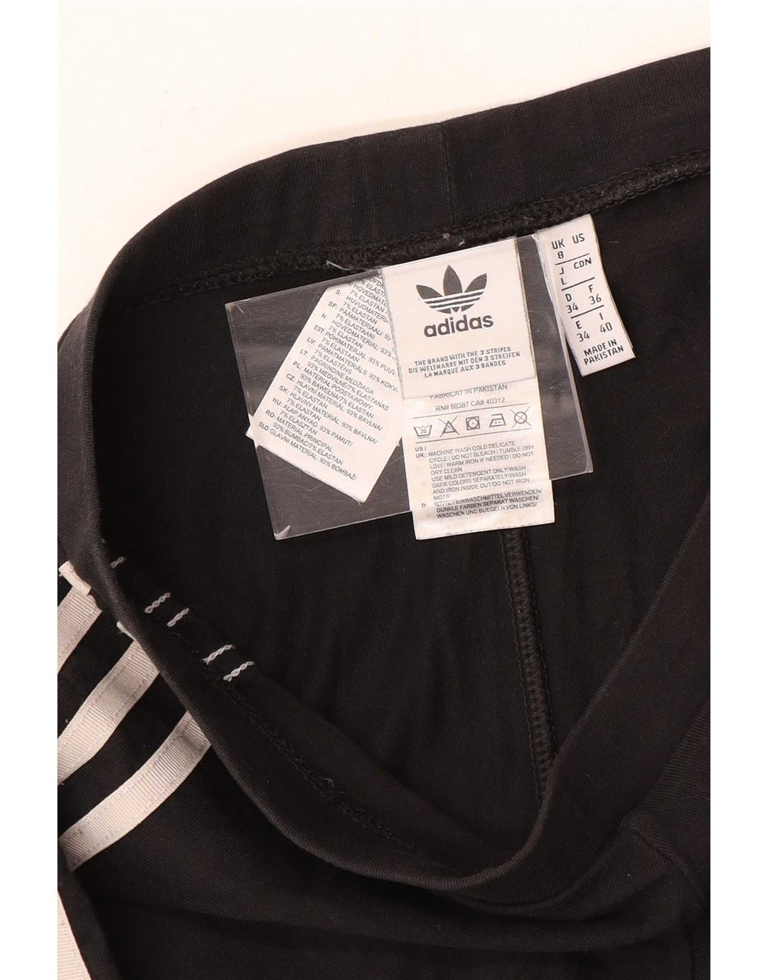 Leggings pentru femei Adidas UK 8 Small Black Bumbac